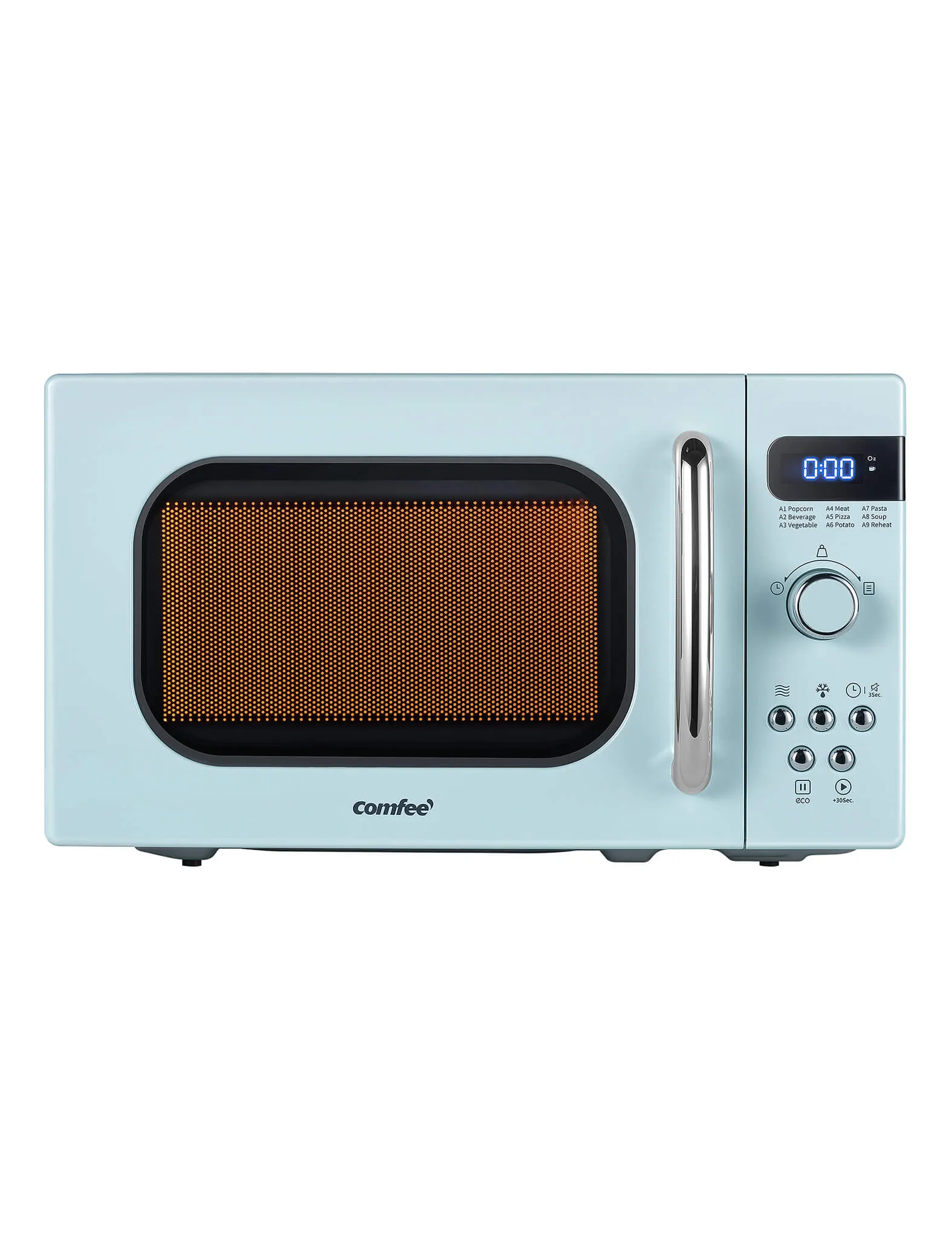 0.7 Cu.ft Retro Microwave Oven - Pastel Green