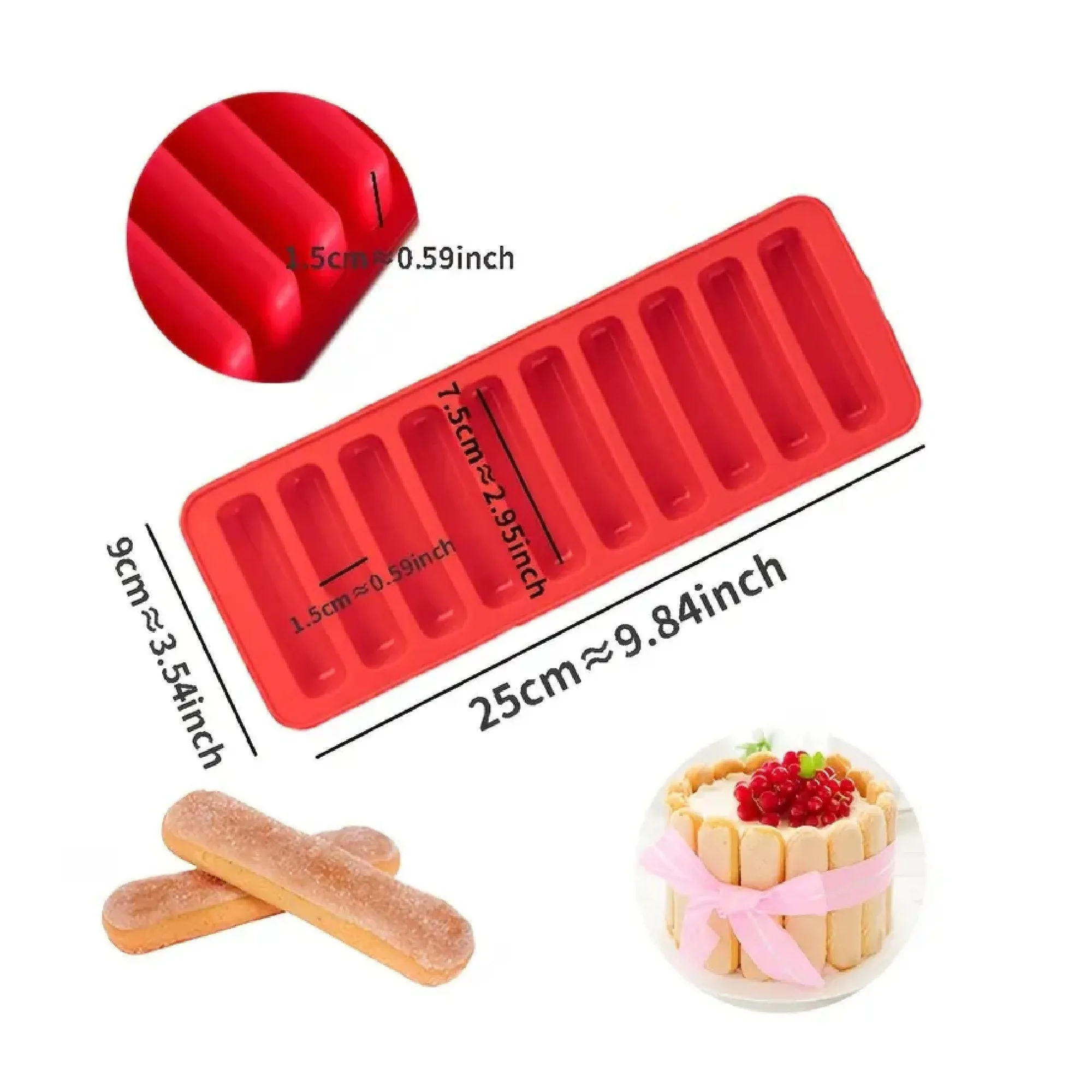 1 Silicone Mold For Fingers | 10 Finger-shaped Cavities For Silicone Cookies