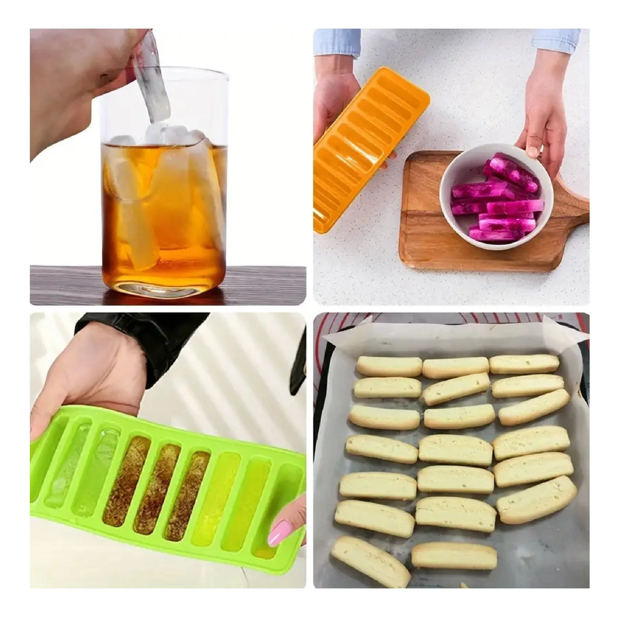 1 Silicone Mold For Fingers | 10 Finger-shaped Cavities For Silicone Cookies