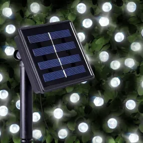 100 Solar Powered LED Lights White