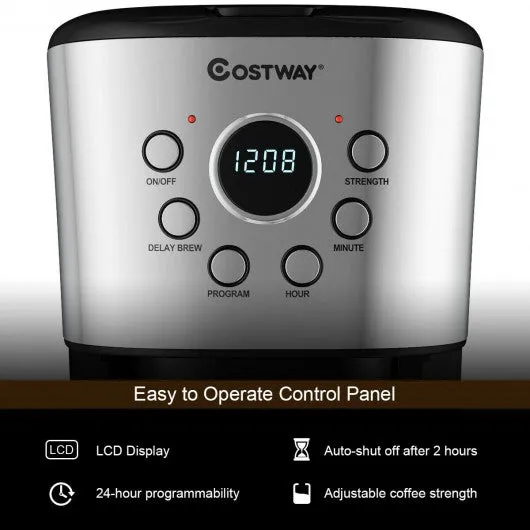 12-cup LCD Display Programmable Coffee Maker Brew Machine