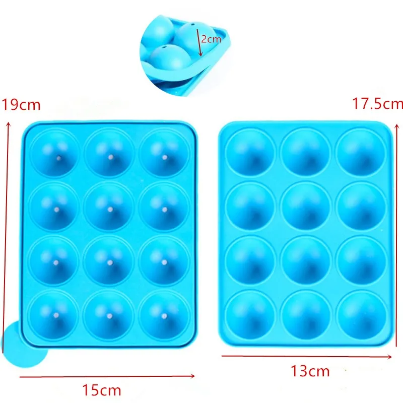 12 Hole Silicone Cake Pop Mold Ball Shaped