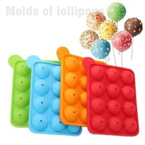 12 Hole Silicone Cake Pop Mold Ball Shaped