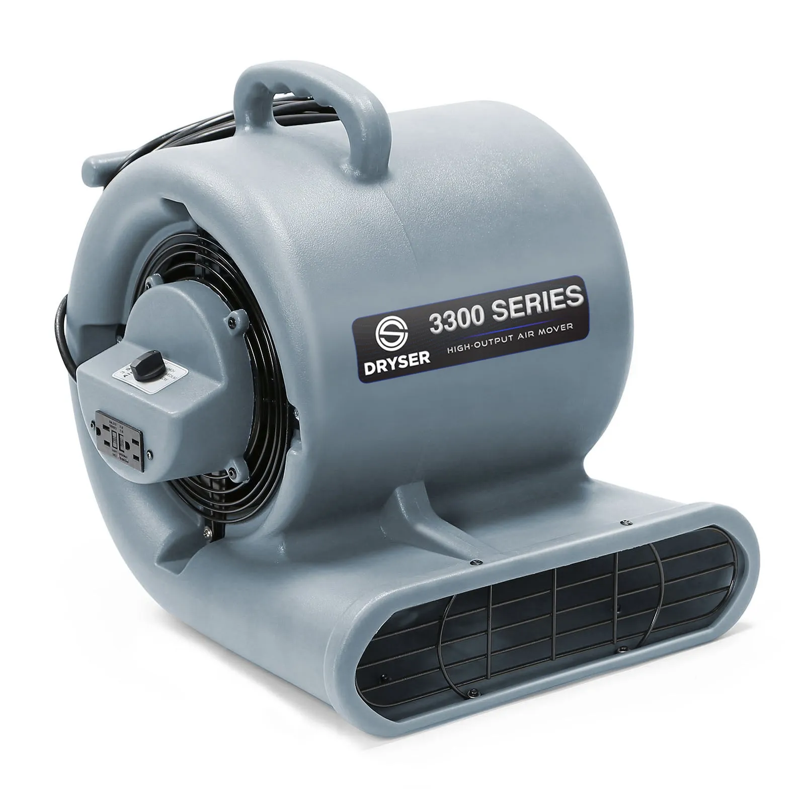 1/3 HP 3 Speed Stackable Air Mover & Carpet Dryer with 2 GFCI Outlets