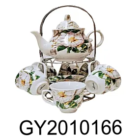 15 PC Pale Peony Tea Set