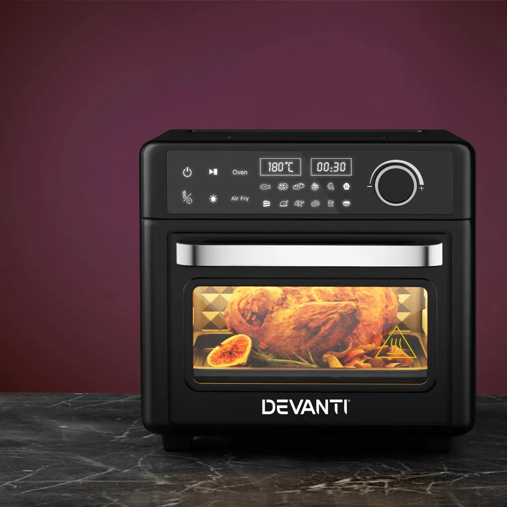 15L Air Fryer Oven, 12 Presets, 1200W, Devanti