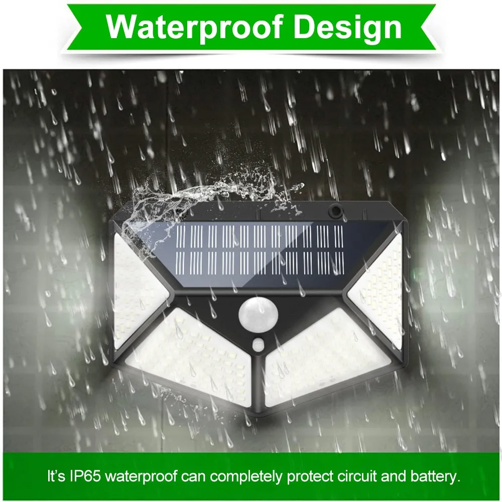 180 LED Solar Outdoor Light with Motion Sensor and Waterproof Design