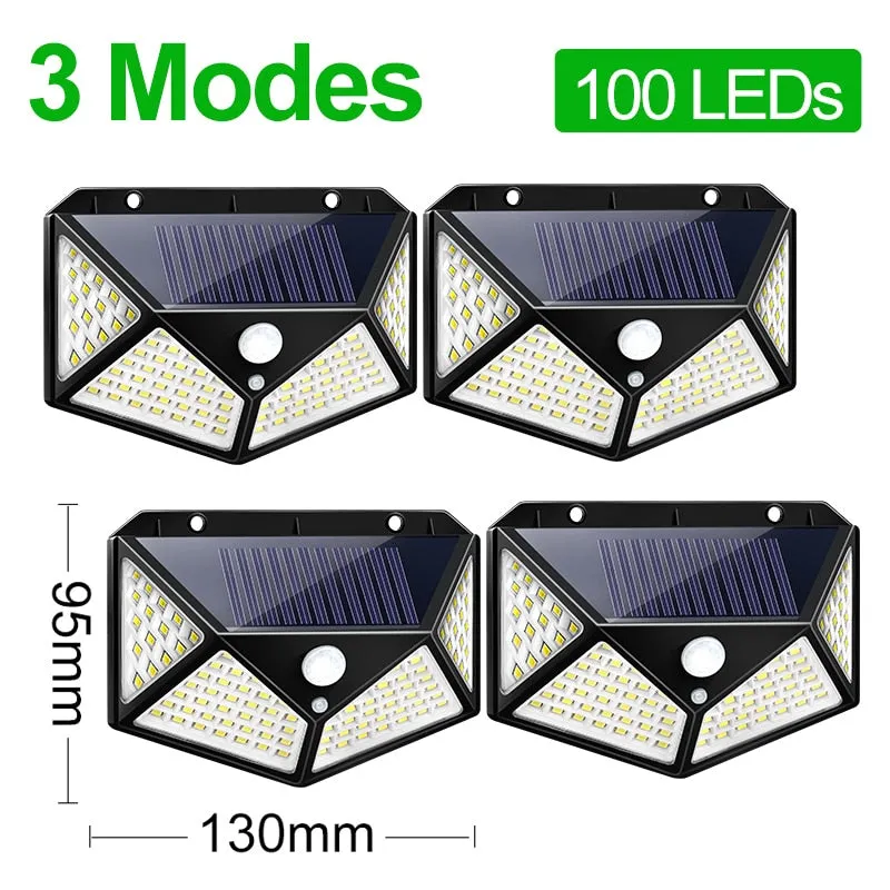 180 LED Solar Outdoor Light with Motion Sensor and Waterproof Design