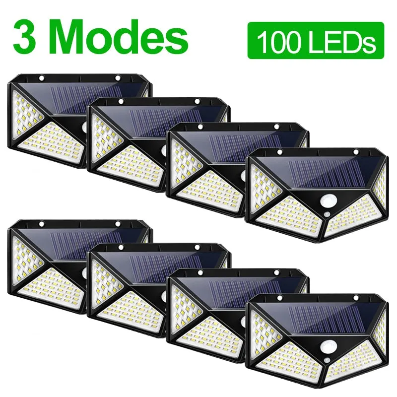 180 LED Solar Outdoor Light with Motion Sensor and Waterproof Design