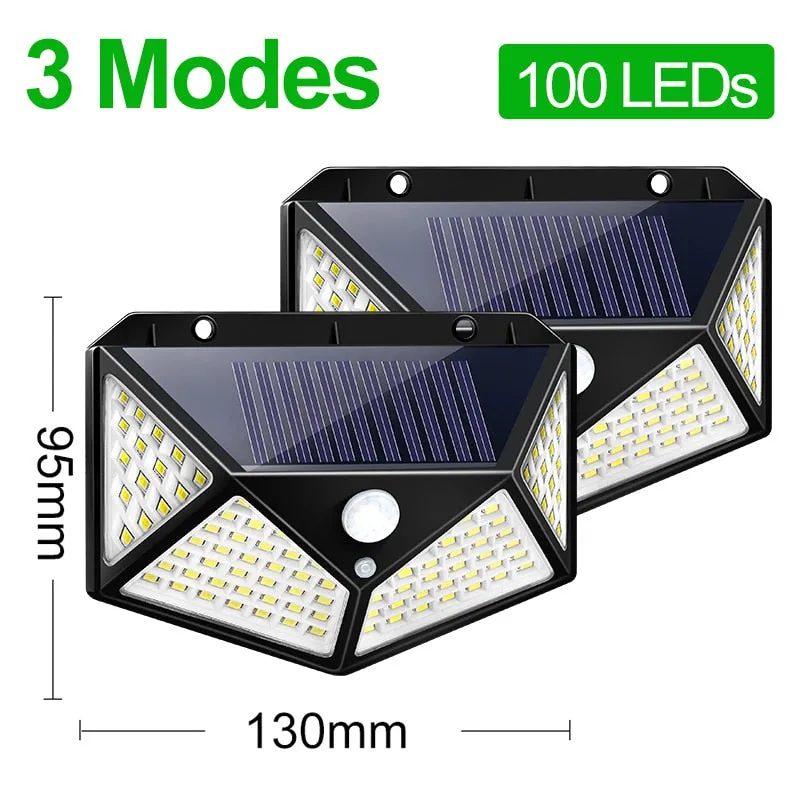 180 LED Solar Outdoor Light with Motion Sensor and Waterproof Design