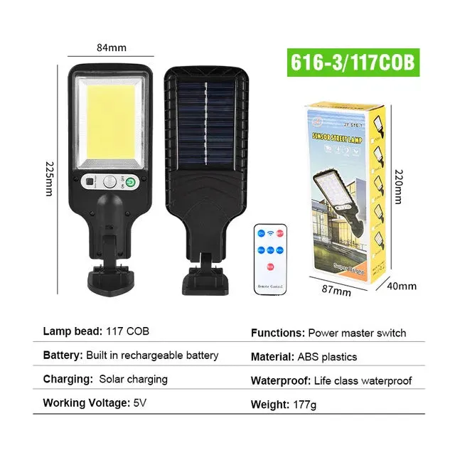 1~8PCS Solar Lights Outdoor Solar Street Lamp With 3 Mode Waterproof