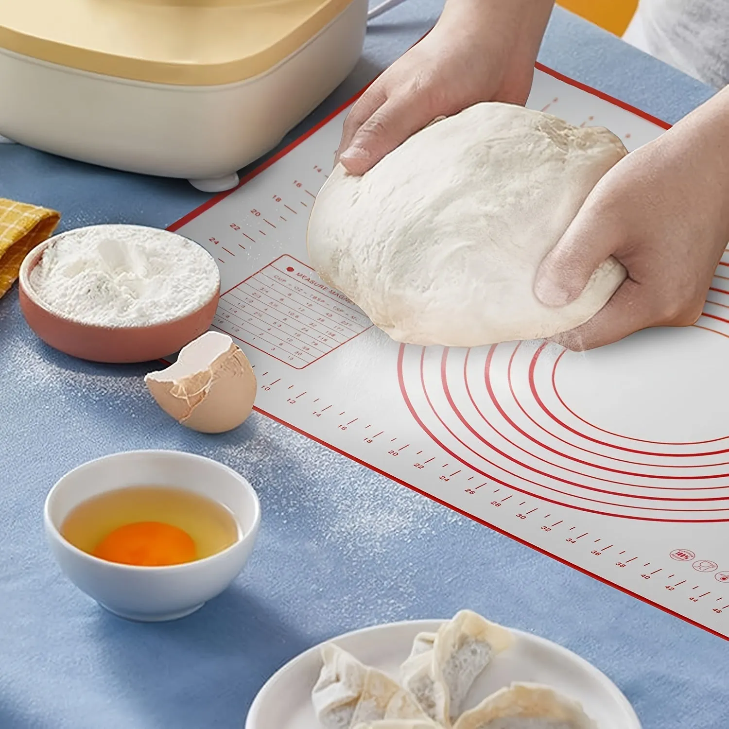 1pc NonSlip Silicone Baking Mat  Measurement Counter Dough Rolling Pie Crust Mats