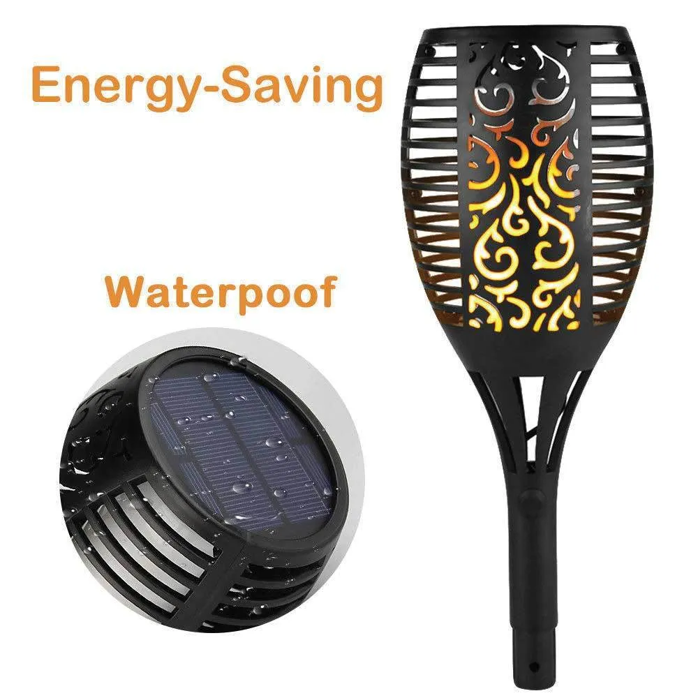 1x Solar Garden LED Torch Outdoor Flame Dancing Flickering Light Tiki Auto Lamp