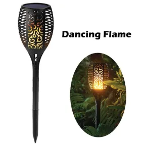 1x Solar Garden LED Torch Outdoor Flame Dancing Flickering Light Tiki Auto Lamp