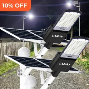 2 PACK 1200 W solar powered street lights 30000 lumens