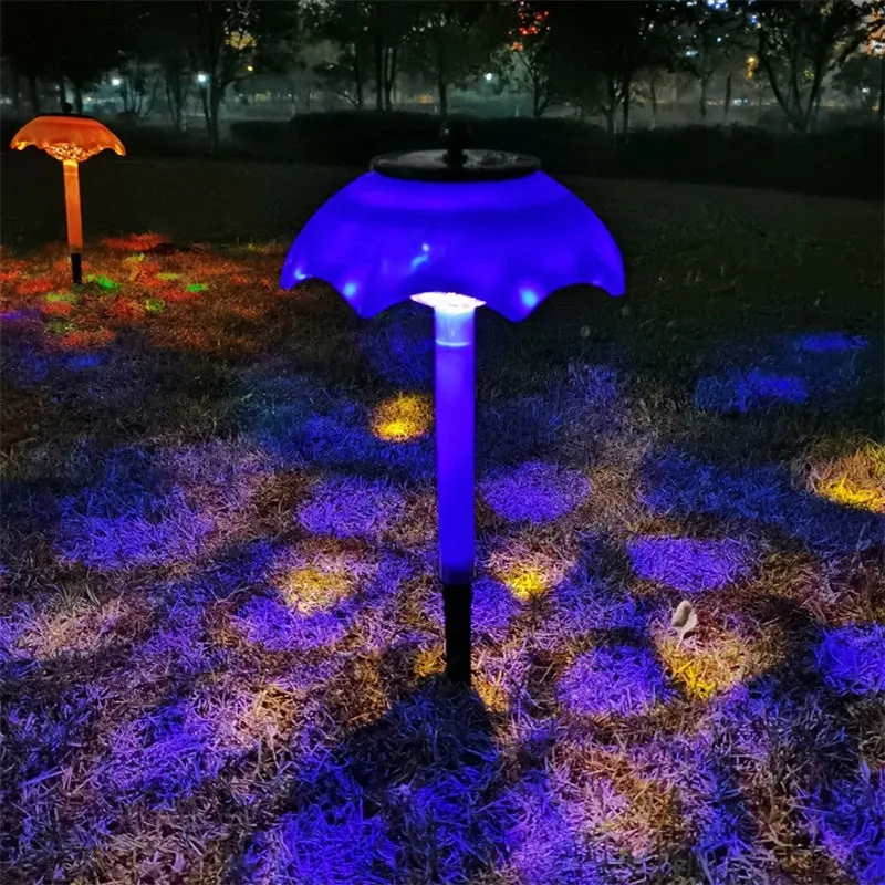 2 PCS Solar LED Color Gradient Flashing Waterproof Umbrella Light