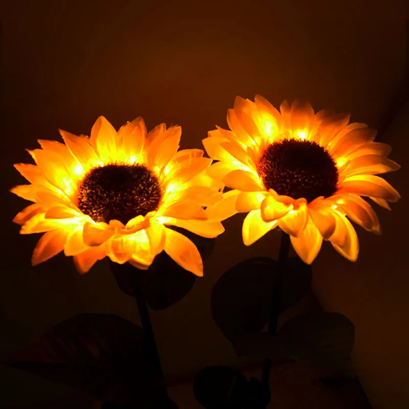 26" Solar Sunflower Lights Outdoor Event Garden Decoration