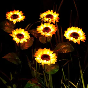 26" Solar Sunflower Lights Outdoor Event Garden Decoration