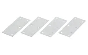 3-1/2" x 1-3/8" Zinc-Plated Mending Plates - 4 Pack