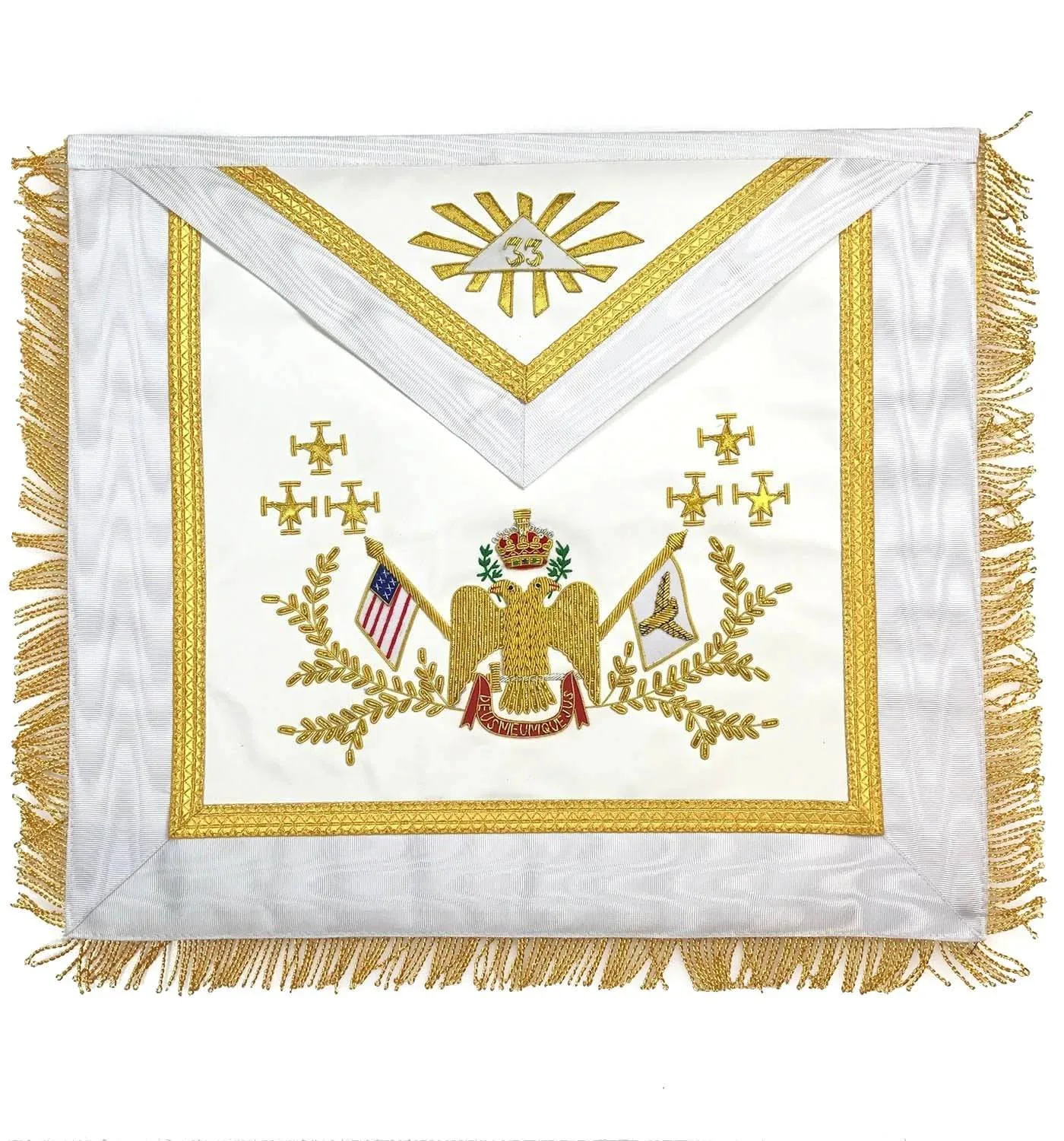 33rd Degree Scottish Rite Regalia Set - WINGS DOWN All Countries Flags