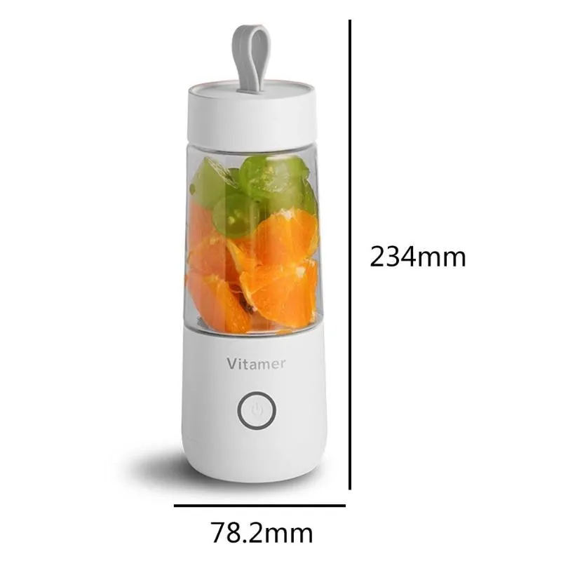 350ml Mini Portable Electric Fruit Juicer USB Rechargeable Smoothie Maker Blender Machine Sports Bottle Juicing Cup