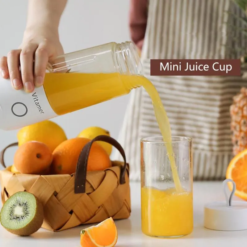 350ml Mini Portable Electric Fruit Juicer USB Rechargeable Smoothie Maker Blender Machine Sports Bottle Juicing Cup