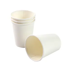 350ml Paper Coffee Cups Single Wall Plain 5pack