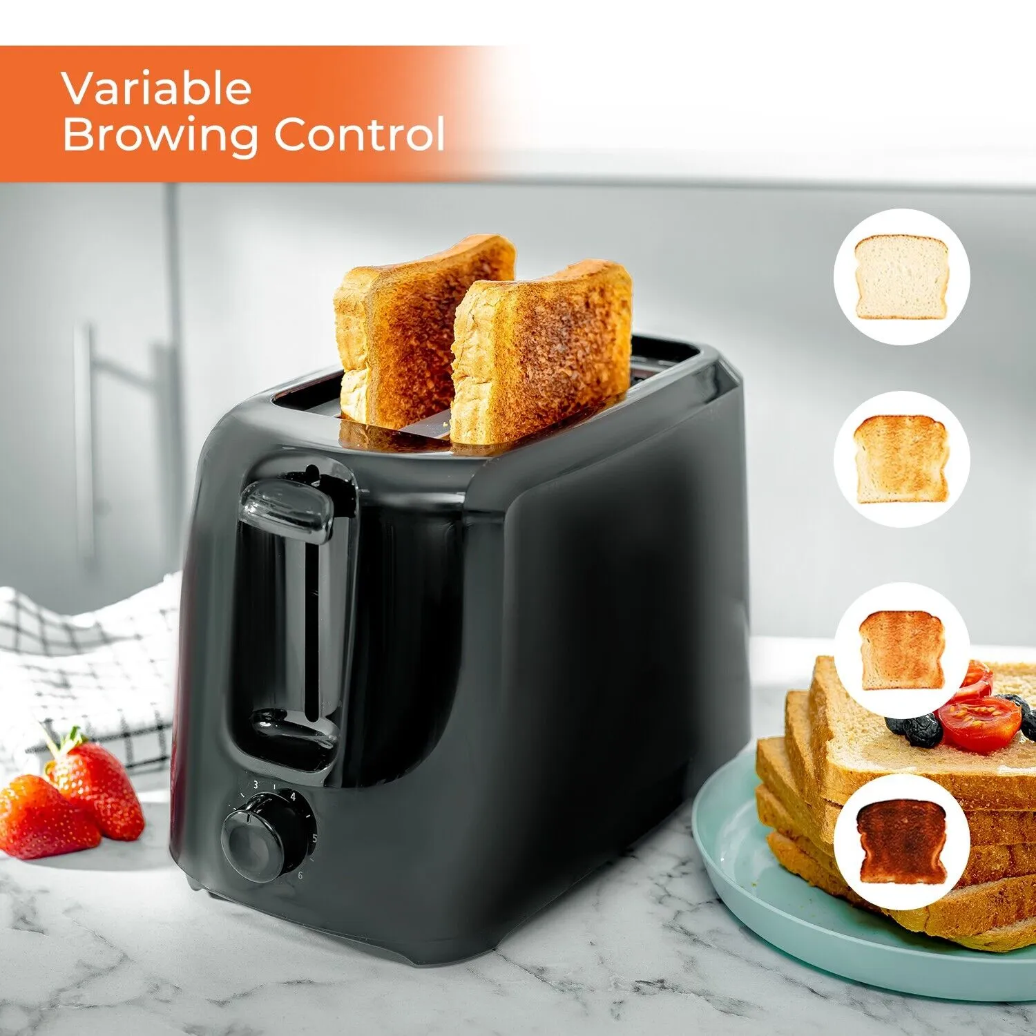 4-Piece Kitchen Bundle - Kettle, Toaster, Frying Pan and Air Fryer