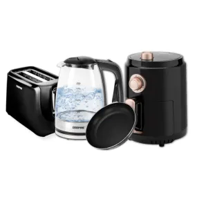 4-Piece Kitchen Bundle - Kettle, Toaster, Frying Pan and Air Fryer