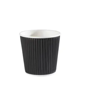 4oz Black Ripple Paper Cup - 1000pk