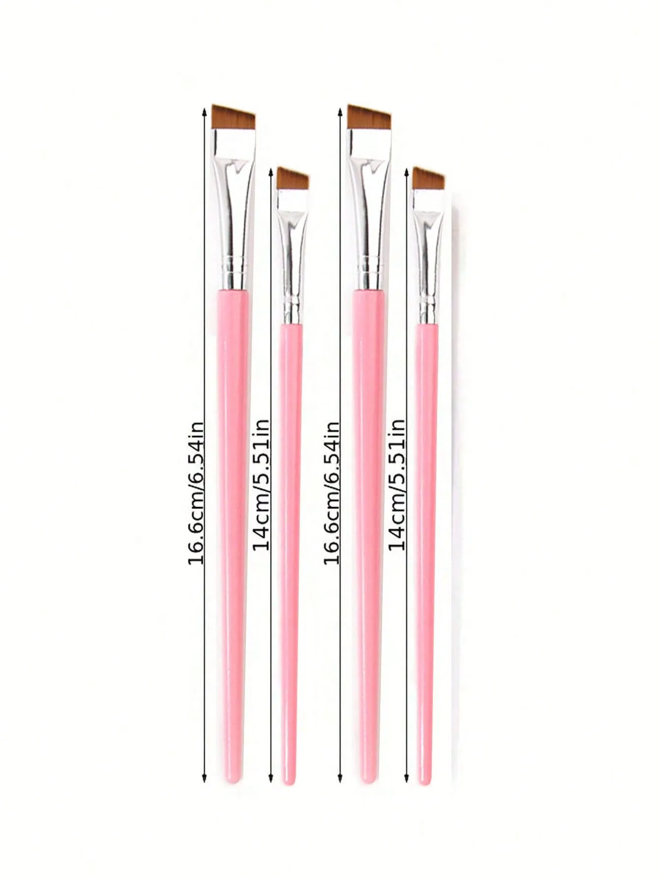 4pcs Upgrade Blade Eyeliner Brushes - Ultra-Thin, Angled, Flat & Eyebrow Brushes - Precise Makeup Tool For Small Details