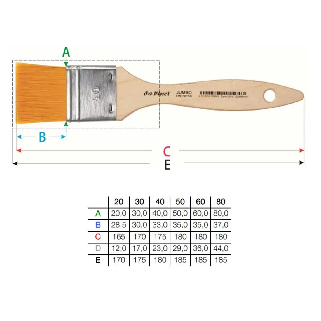 5076 Da Vinci Jumbo Mottler Golden Synthetic