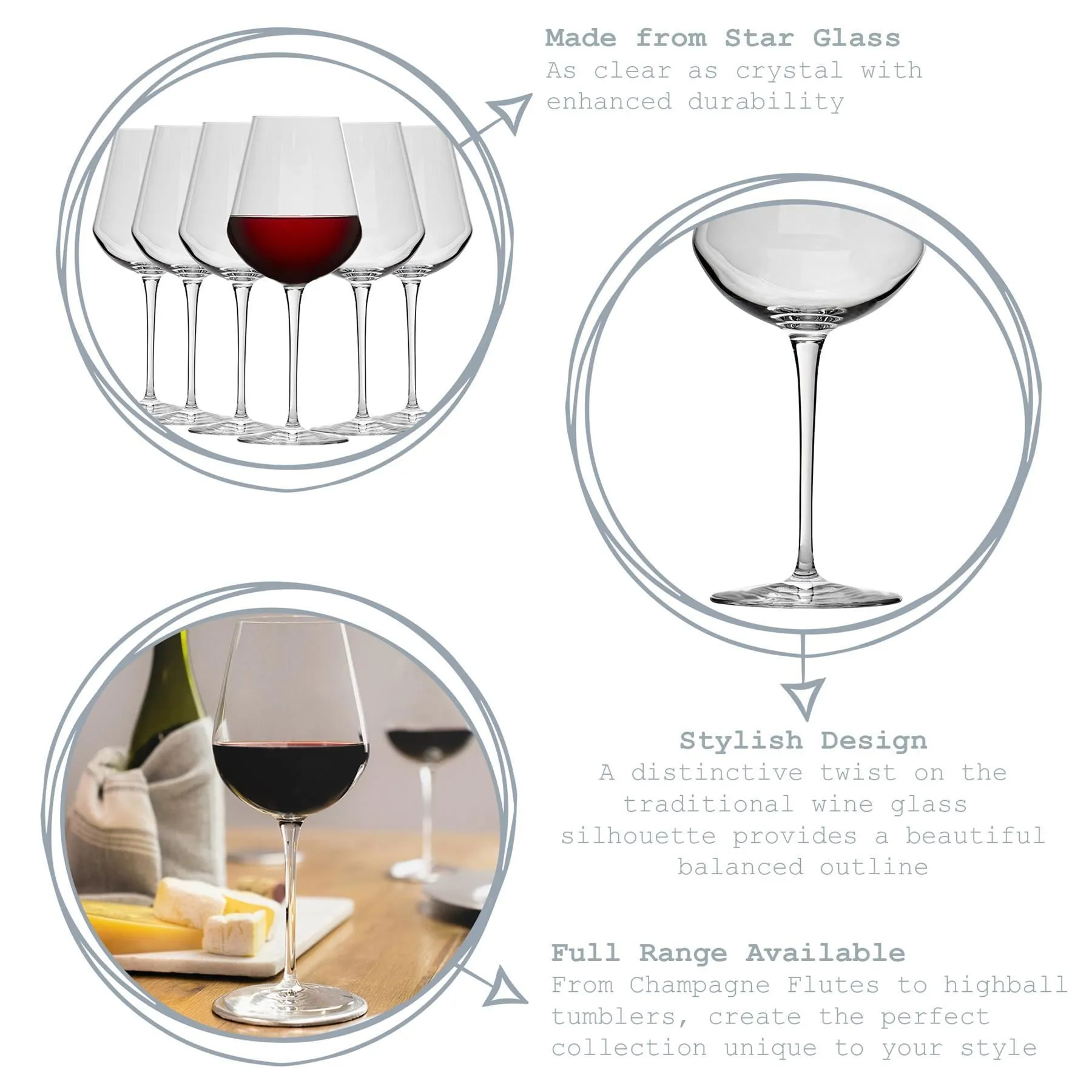 560ml Inalto Uno Wine Glasses - Pack of Six - By Bormioli Rocco