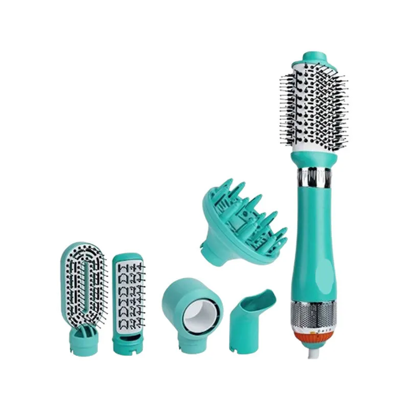 6-In-1 Blowout Hair Dryer Brush With Interchangeable Attachments En-750