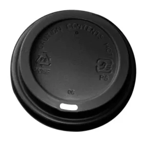 8oz Coffee Cup Lids-Black