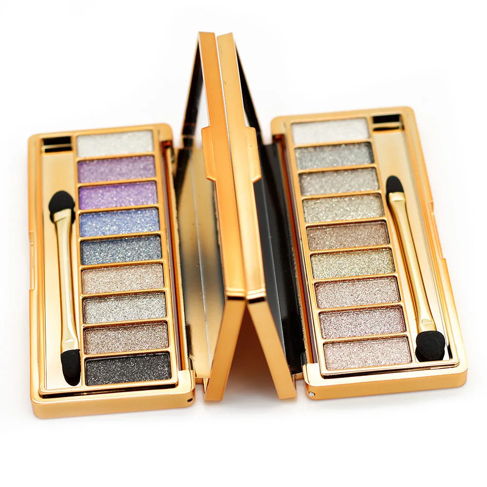 9 Colors Diamond Makeup Eyeshadow Naked Smoky Palette Make Up Set Eye Shadow Maquillage Glitter Professional Cosmetic With Brush