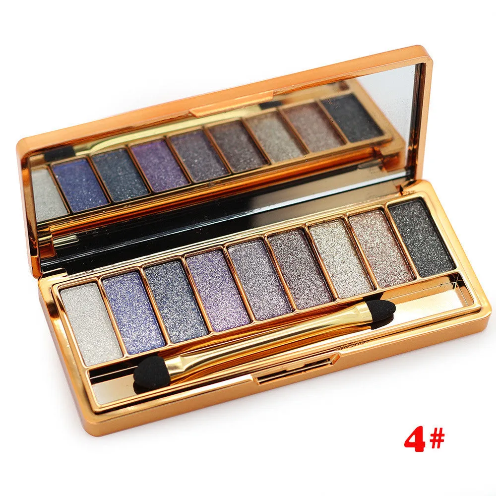 9 Colors Diamond Makeup Eyeshadow Naked Smoky Palette Make Up Set Eye Shadow Maquillage Glitter Professional Cosmetic With Brush