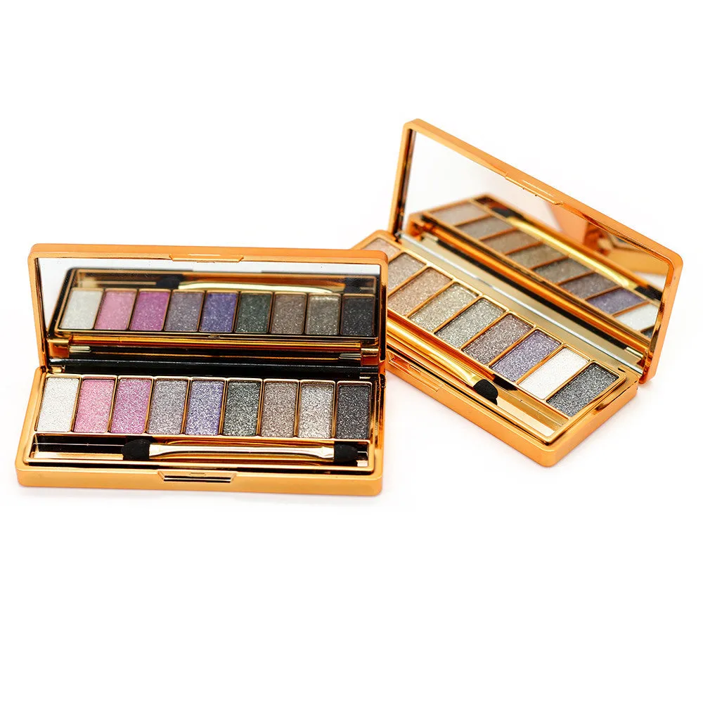 9 Colors Diamond Makeup Eyeshadow Naked Smoky Palette Make Up Set Eye Shadow Maquillage Glitter Professional Cosmetic With Brush