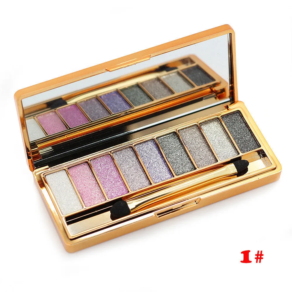 9 Colors Diamond Makeup Eyeshadow Naked Smoky Palette Make Up Set Eye Shadow Maquillage Glitter Professional Cosmetic With Brush