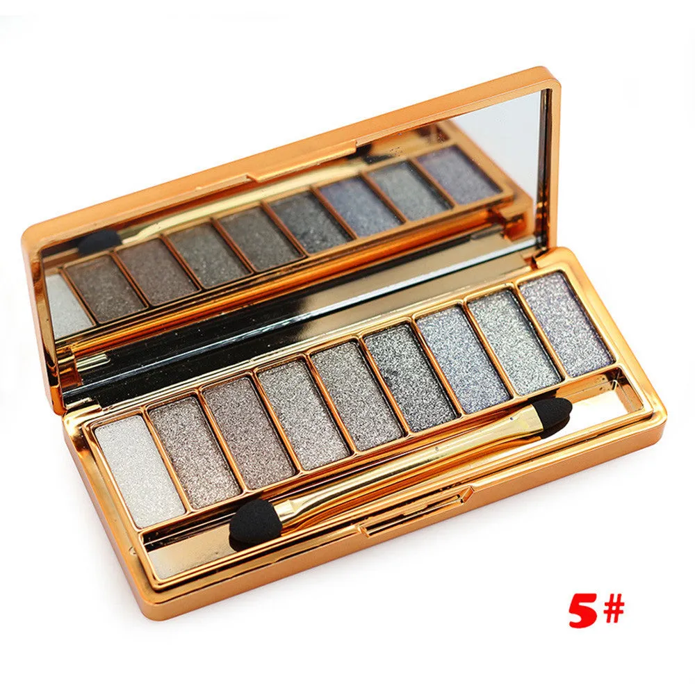 9 Colors Diamond Makeup Eyeshadow Naked Smoky Palette Make Up Set Eye Shadow Maquillage Glitter Professional Cosmetic With Brush