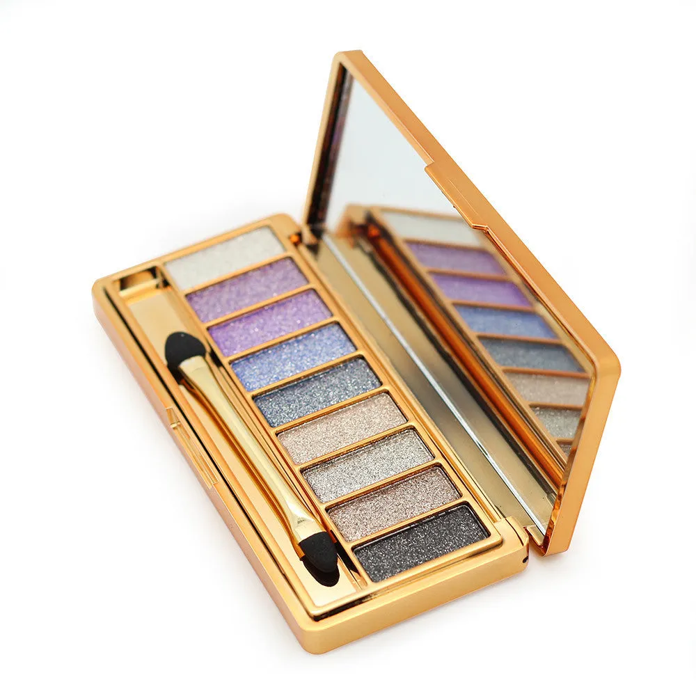 9 Colors Diamond Makeup Eyeshadow Naked Smoky Palette Make Up Set Eye Shadow Maquillage Glitter Professional Cosmetic With Brush