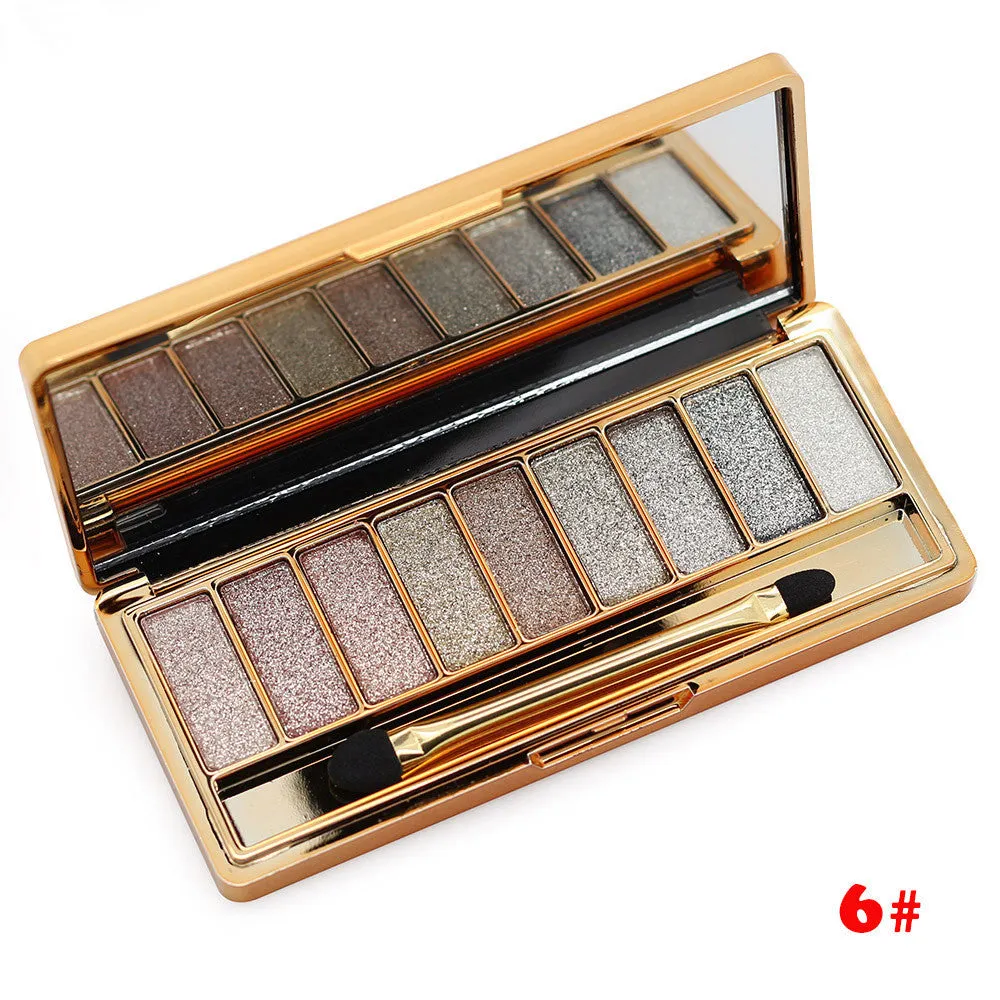 9 Colors Diamond Makeup Eyeshadow Naked Smoky Palette Make Up Set Eye Shadow Maquillage Glitter Professional Cosmetic With Brush