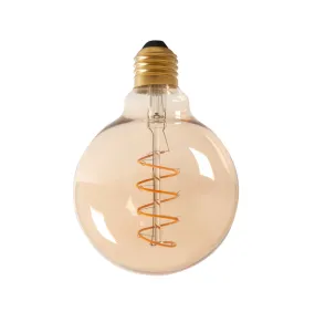 9cm Dimmable LED Globe Spiral Filament Bulb - E27 (Tinted) 4w