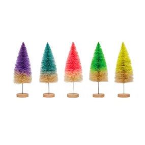 9" Sisal Bottle Brush Tree, Ombre - 5 Color Options