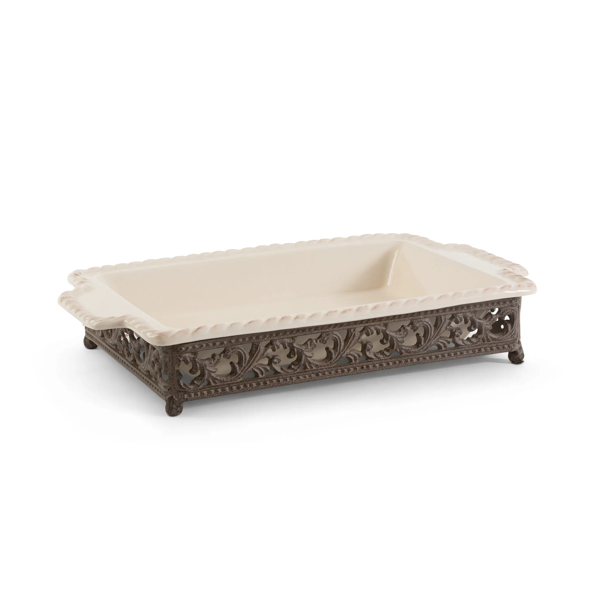 Acanthus Elegant Stoneware Baking Dish - Perfect for Casseroles, Lasagnas, and Family Meals