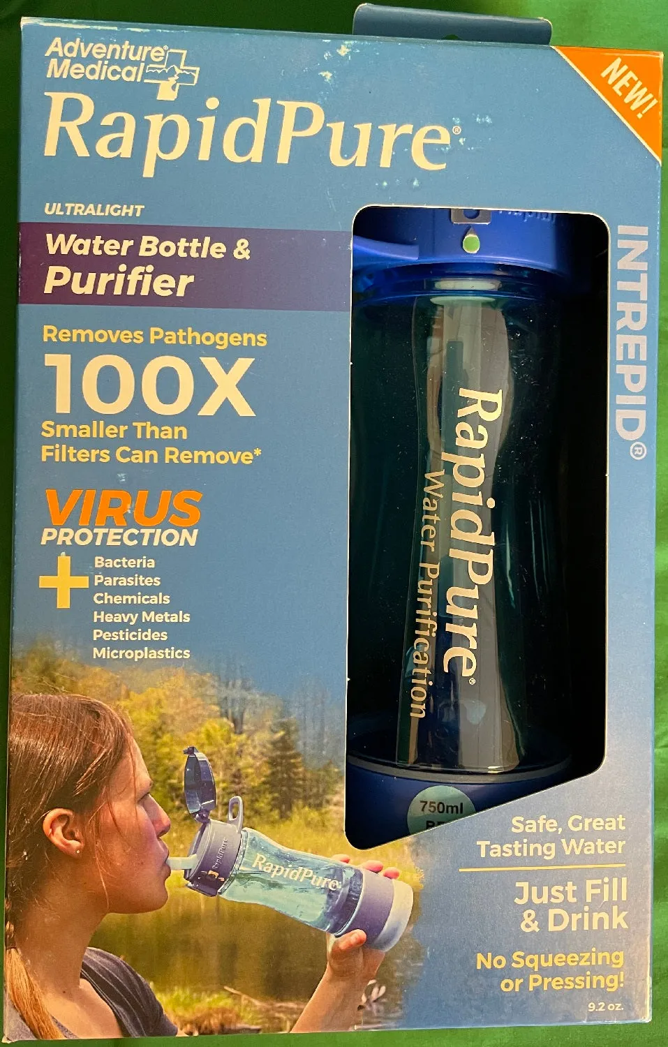 Adventure Medical RapidPure Intrepid Water Bottle & Purifier 0160-0120