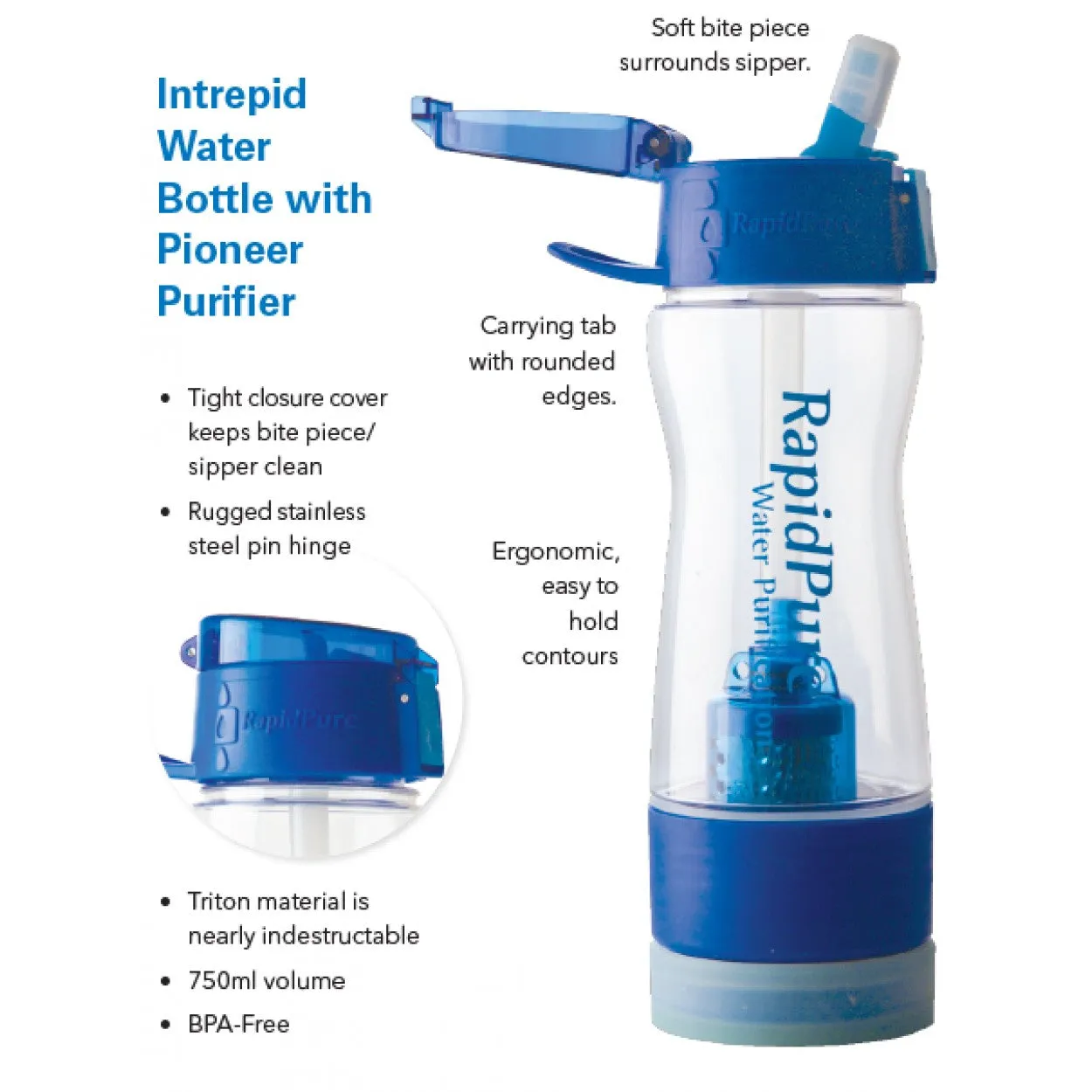 Adventure Medical RapidPure Intrepid Water Bottle & Purifier 0160-0120