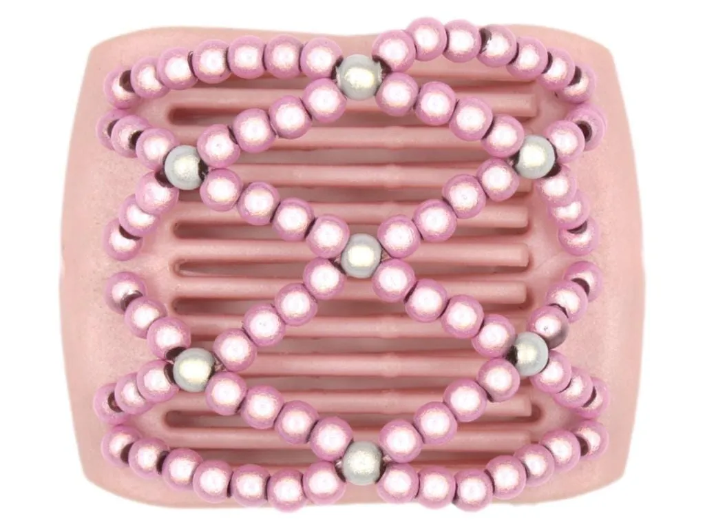 African Butterfly LadyBug Hair Comb - Pink Pearl 21