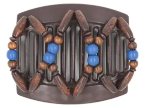 African Butterfly Thick Hair Comb - Beada Brown 164