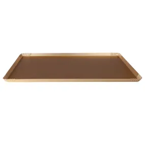 Agnelli Gold Rectangular Serving Tray, 23.6 x 15.7-Inches